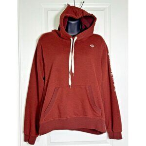 SHYANNE LIFE Women Rust Heathered Hooded Sweatshirt Pullover Long Sleeve Size XL